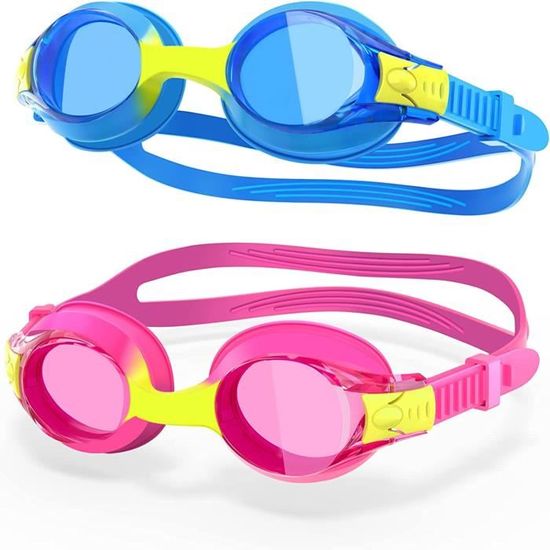 Lunettes De Natation Aviateur Anti-buée - Verres Larges, Sangle Réglable, Confortables - Pour Adultes Et Adolescents