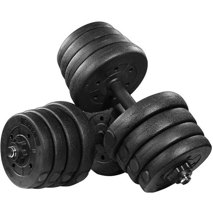 Kit Haltères 30 Kg - Réglables Musculation - Haute Qualité Ajustable Sécurité Et Antidérapant Gym Exercices Formation Outils