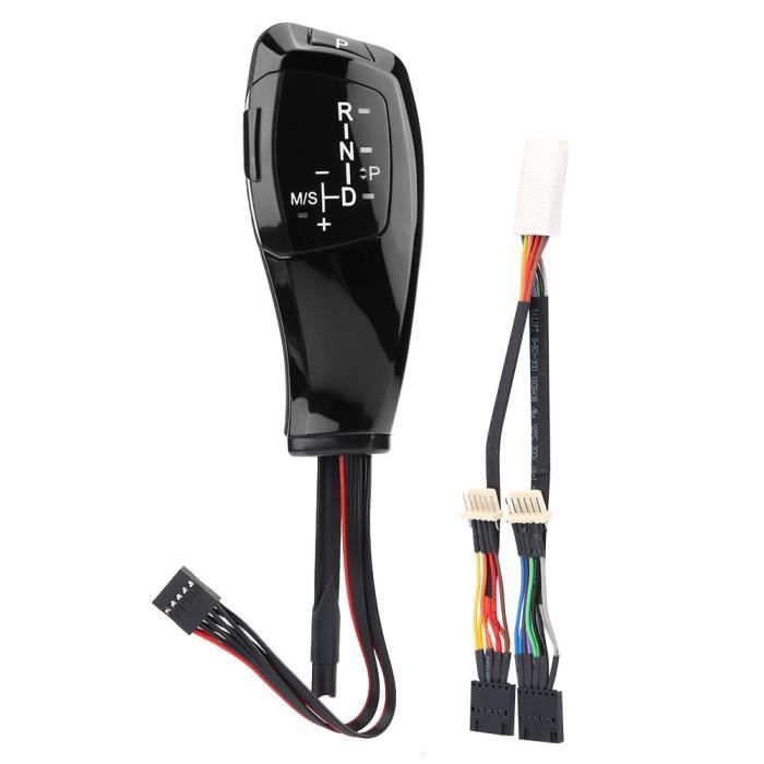 Lanqi Pommeau de levier de vitesse automatique LED pour BMW E90 E91 E81 E82 E84 E84 E87 E88 E89 Jet Black