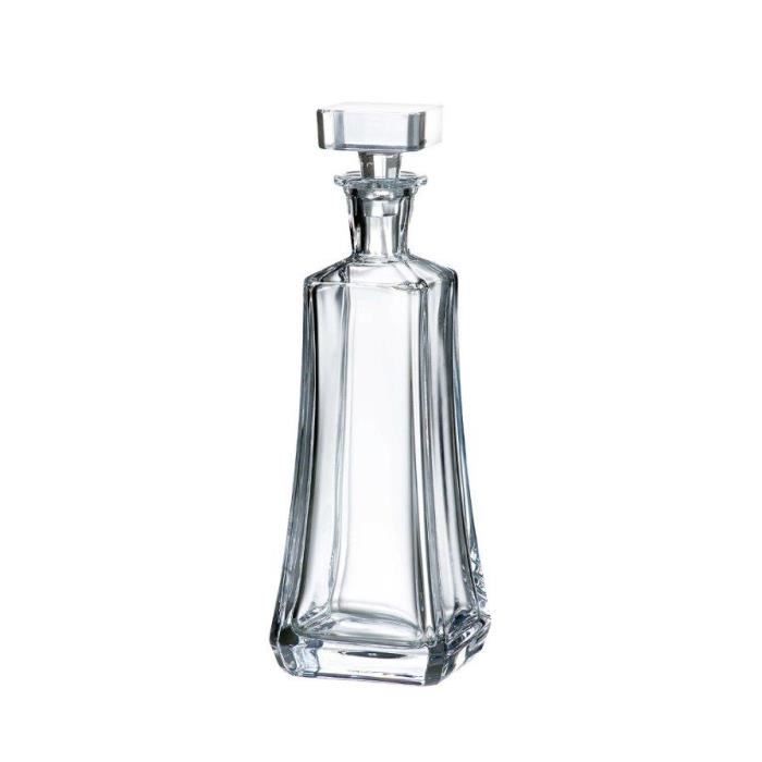 Carafe AREZZO à whisky en cristal de bohême. Carafe pouvant servir pour whisky, brandy, cognac.