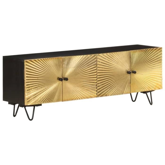 Design Furniture- Meuble TV 130x30x45 cm Bois massif de manguier®DXJXQM® ID Meilleur SHOP