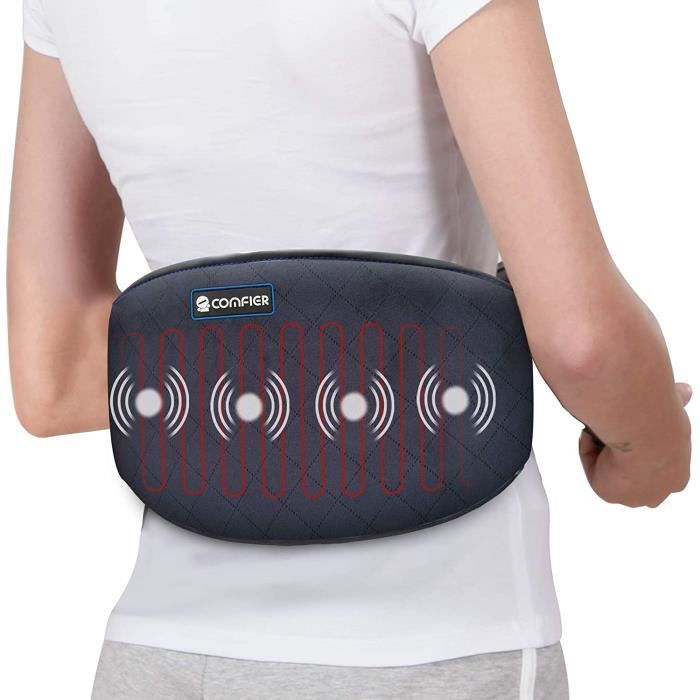 Coussin chauffant pour les maux de dos - Ceinture enveloppante chauffante pour le ventre,massage par vibration avec arrêt automatiqu
