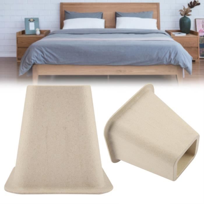 4 pcs élévateurs de lit et de meubles en porcelaine d'imitation avec le design 'Elephant Feet' pour table bureau chaise lit HB035