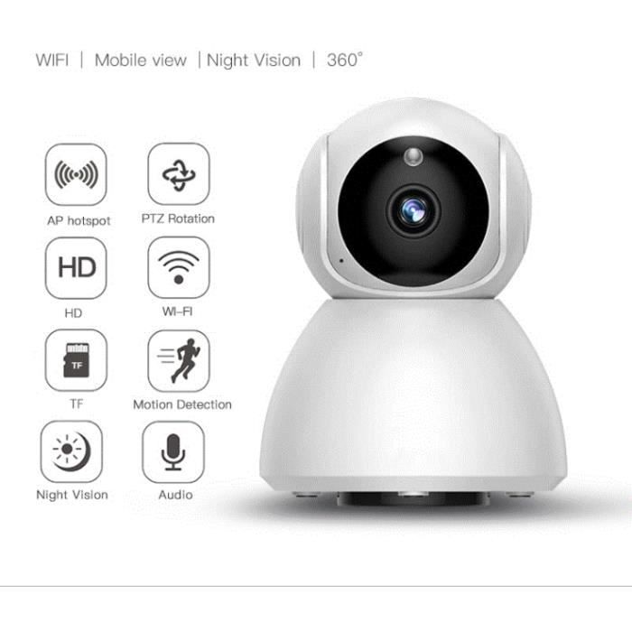 Caméra Surveillance WiFi à domicile Camera IP 1280*720P Caméra de sécurité moniteur bébé caméra sans fil