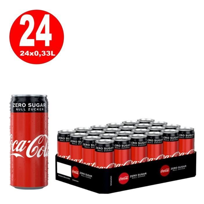24 x Coca-Cola Zero sans canettes de sucre 0,33 L UNE MANIÈRE