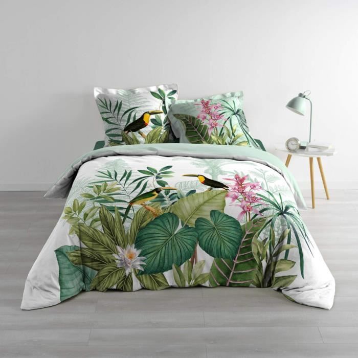 Parure de lit Samoa 240x220 cm - Blanc - Douceur D'intérieur
