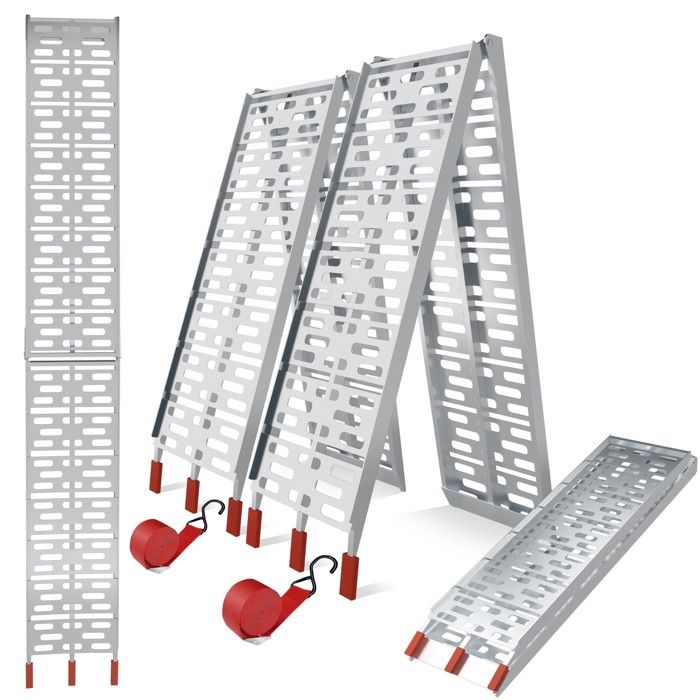 Jago® Rampe de Chargement - Lot de 2, Pliable, Charge max. 340 kg, pour Motos, Quads, Voitures, Remorques - Rampe, Rails d’Accès