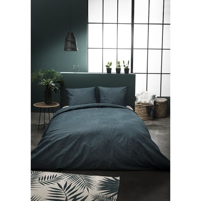 TODAY Parure de couette Jardin d'Hiver Don't Leaf Me - 100% coton - 1 Housse de couette + 2 Taies d'oreiller - 220 x 240 cm