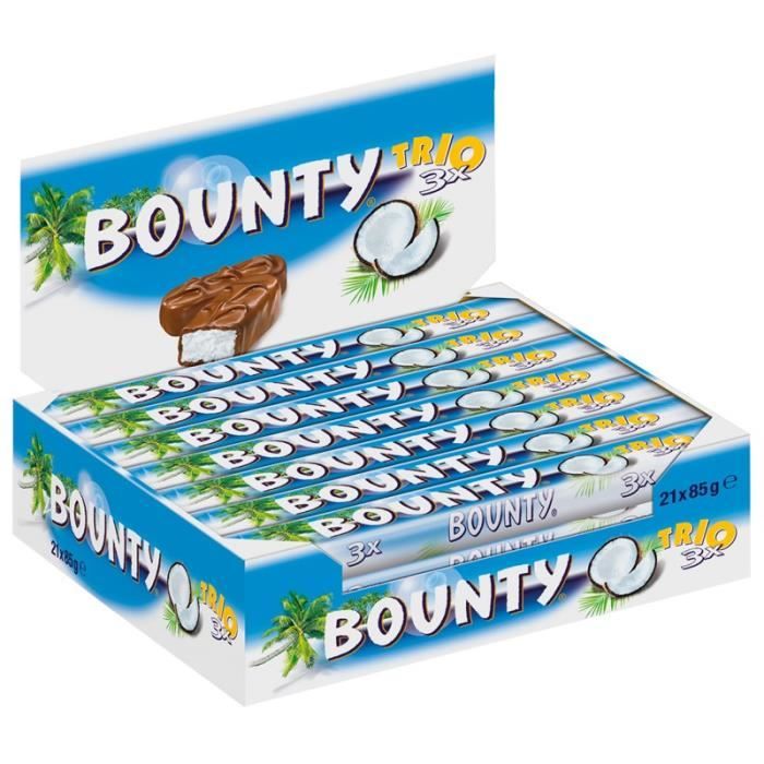 Bounty Trio 3, chocolat, 21 Barres
