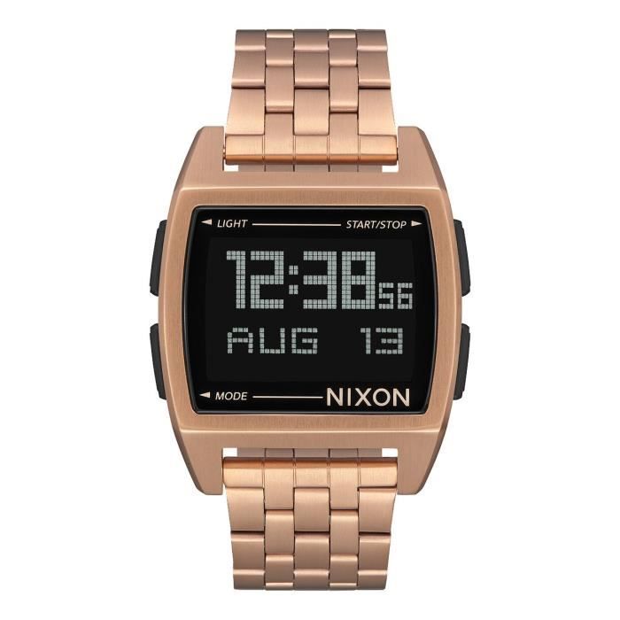 Nixon Base, Montre-bracelet, Mâle, Acier inoxydable, Rose doré, Acier inoxydable, Rose doré