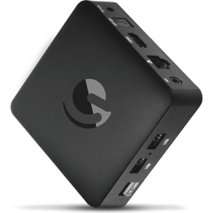 EMATIC SRT202 Box Android TV UHD 4K - Netflix - You Tube - Google - Lecteur multimedia Smart TV (Wifi, LAN, Bluetooth, IPTV, Quad C