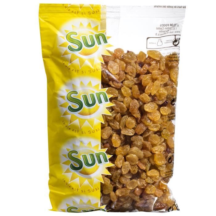 Raisins secs Golden en sachet de 500g Sun