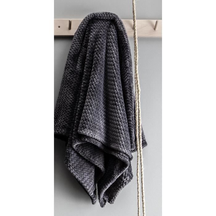 TODAY Plaid tricot Winter Spirit Graphite - 125 x 150 cm