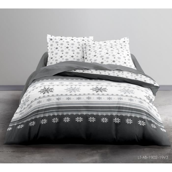 Housse de couette 2 taies CHAMONIX 220 X 240 CM