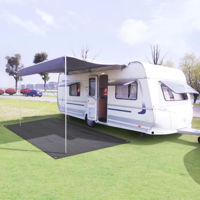 Tapis de camping 250 x 400 cm Anthracite - 91261 Gris