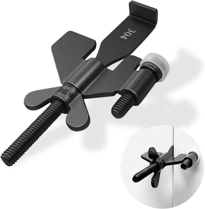Verrou à Boulon En Nylon 76 Mm – Loquet Pour Porte Coulissante, Blanc, Finition Satinée, Fixations Incluses