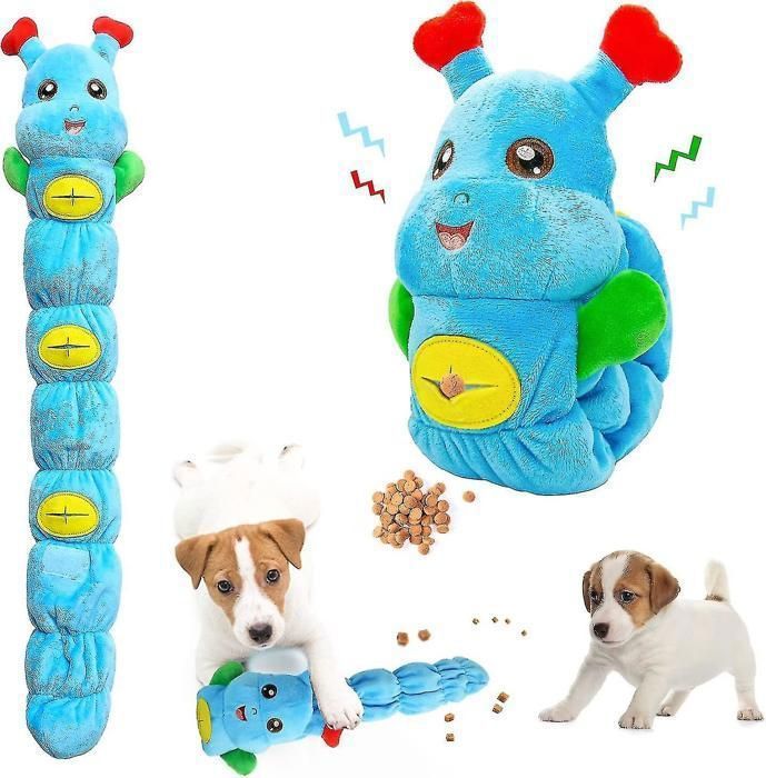 Meilleurs prix pour Jouet en forme de chenille pour chien, peluche bruyante pour l'ennui et l'entraînement à l'instinct de recherche.