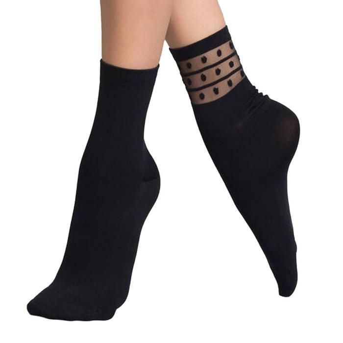 X2 Paires de Chaussettes Noires Femme Dim D07ZW Noir Cdiscount