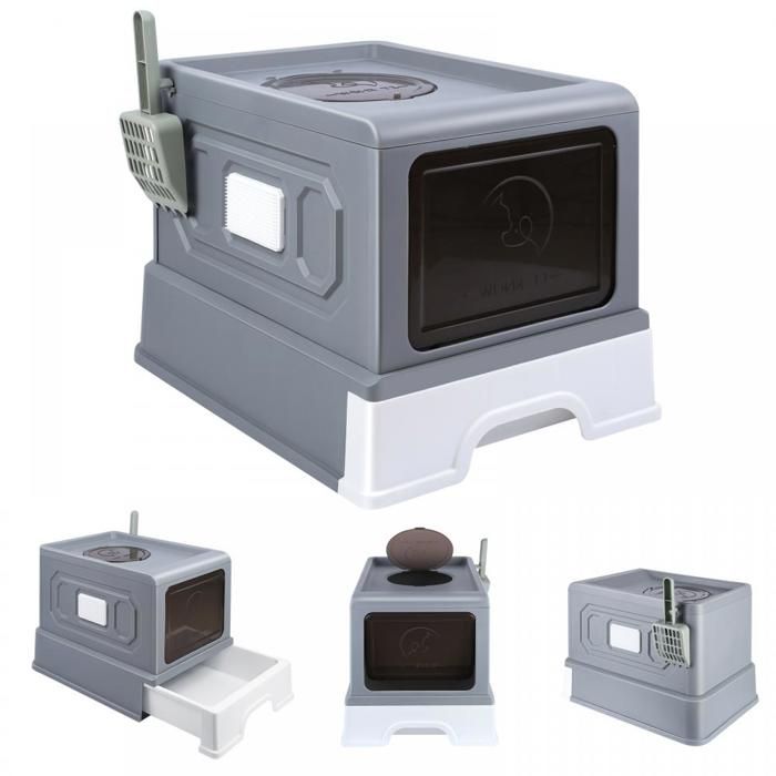 Meilleurs prix pour Bac à litière pour chat - MIPAN - XXL -  Toilettes pour chat - Avec pelle - Pour petits, moyens et grands chats