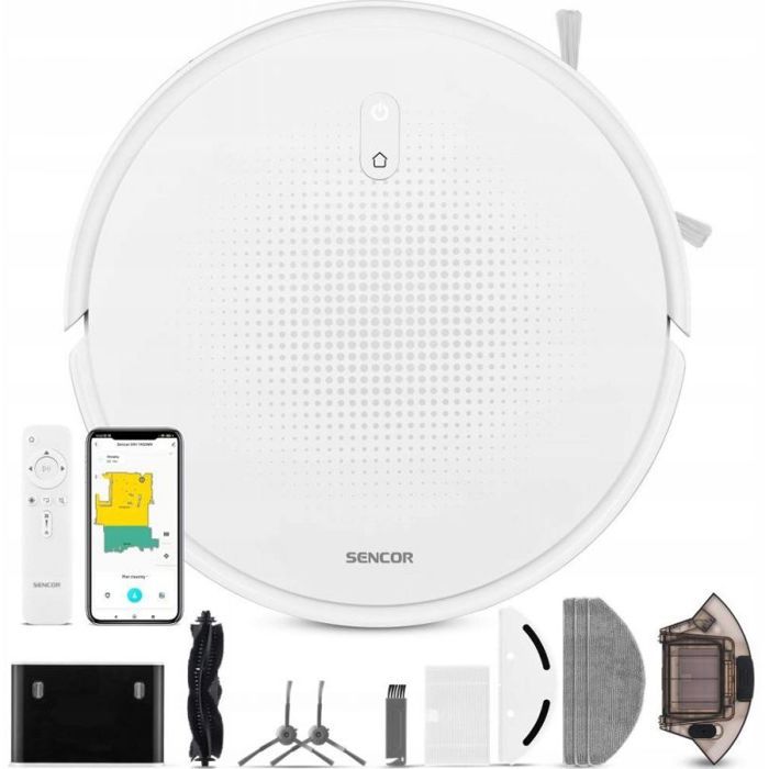 Aspirateur robot - SENCOR - SRV 7450WH - Blanc - 06 litre - 90 min dautonomie