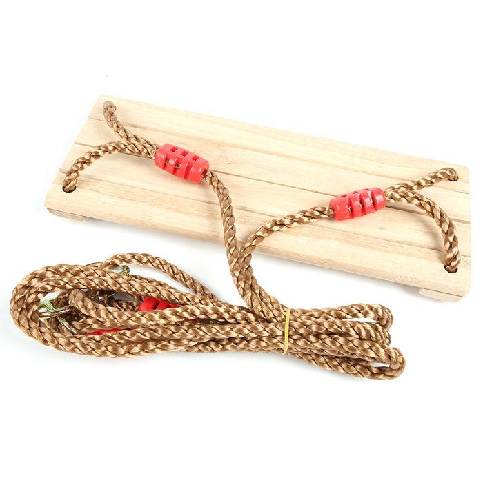 Balançoire d'extérieur d'enfants simple et corde réglable jaune Balançoire d'extérieur d'enfants simple et corde réglable jaune