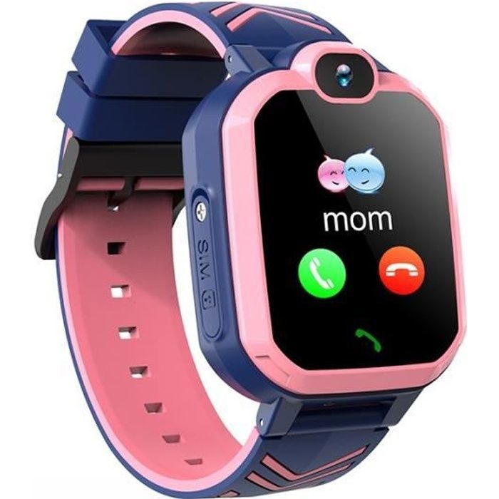 Montre Connectée Enfant R7 Rose Étanche Caméra HD SOS Appel Tracker GPS De Localisation Recherche-keeper