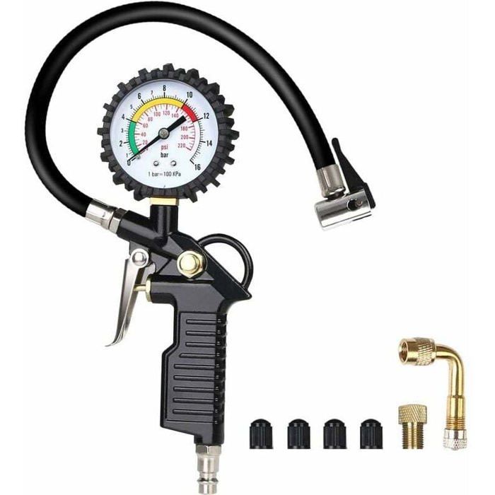 Régulateur De Pression D'Air AR2000 – Pour Compresseur, Manomètre, Plage 0.05-1 MPa, Raccord G1/4