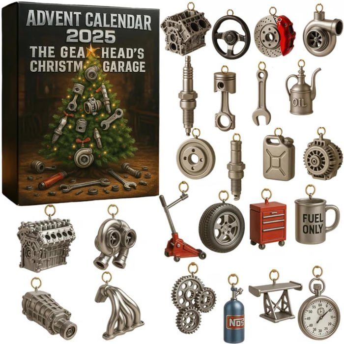 Calendrier De L'Avent Vélo 2025 - 24 Pendentifs Acrylique 2D - Décoration Noël Vélo - 26x18 Cm - 11