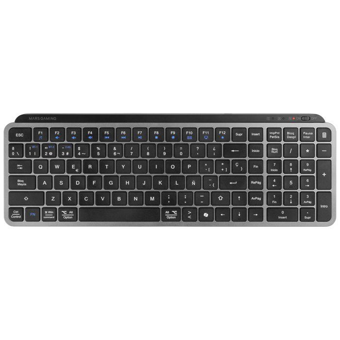 Clavier Sans Fil Mars Gaming MK-SILENKEYS – Profil Bas, Connectivité Triple, Espagnol - vue 4