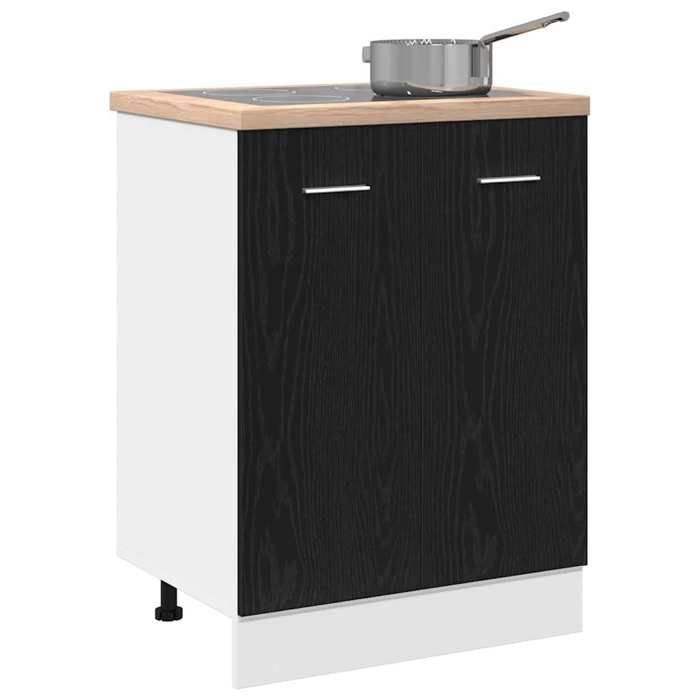 SALE dhiver Armoire bas de cuisine - mango - Colonne cuisine - Chêne Noir 60x46x815 cm Bois Contreplaqué EU49