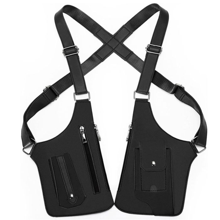 Sac Bandoulière en Ajustable for Homme Et Femme avec Système Antivol Et Bandoulière Réglable Dissimulée.(Black)