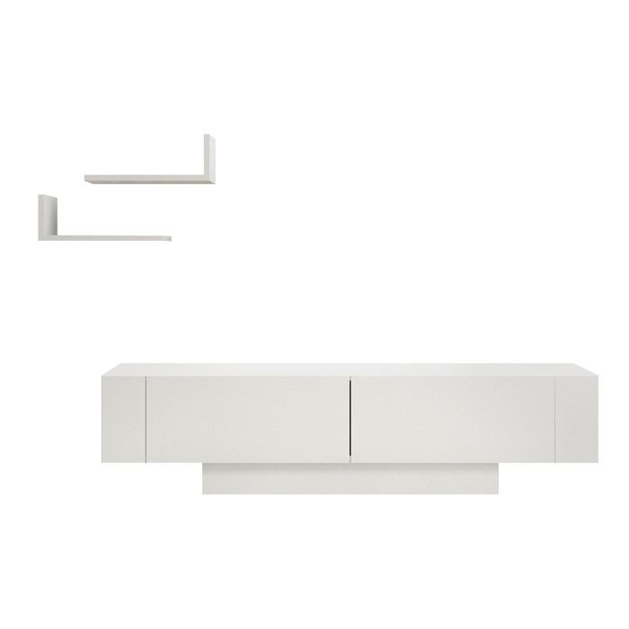 Meuble TV en bois Matera - 150 x 31 x 41 cm - Blanc Meuble TV en bois Matera - 150 x 31 x 41 cm - Blanc