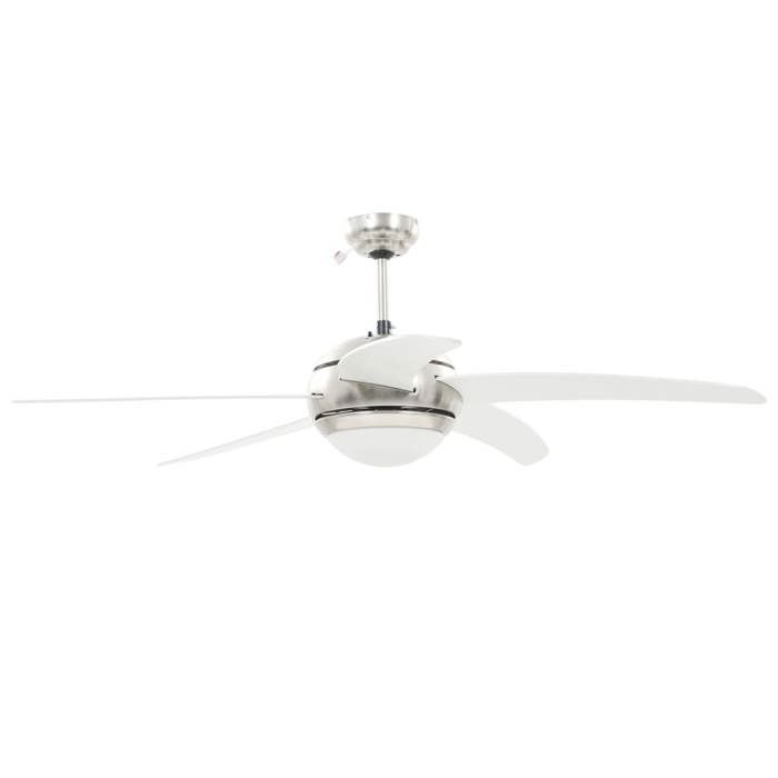[LES SOLDES]Blanc Ventilateur de plafond orné avec lampe 128 cm BlancPoids 7.13 Kg@180611