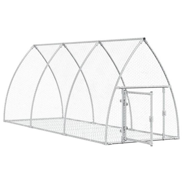 EN SOLDE*Meuble pour lapin/Poule - MOANA -Grand Clapier - argenté 105x300x120 cm acier galvanisé@257927