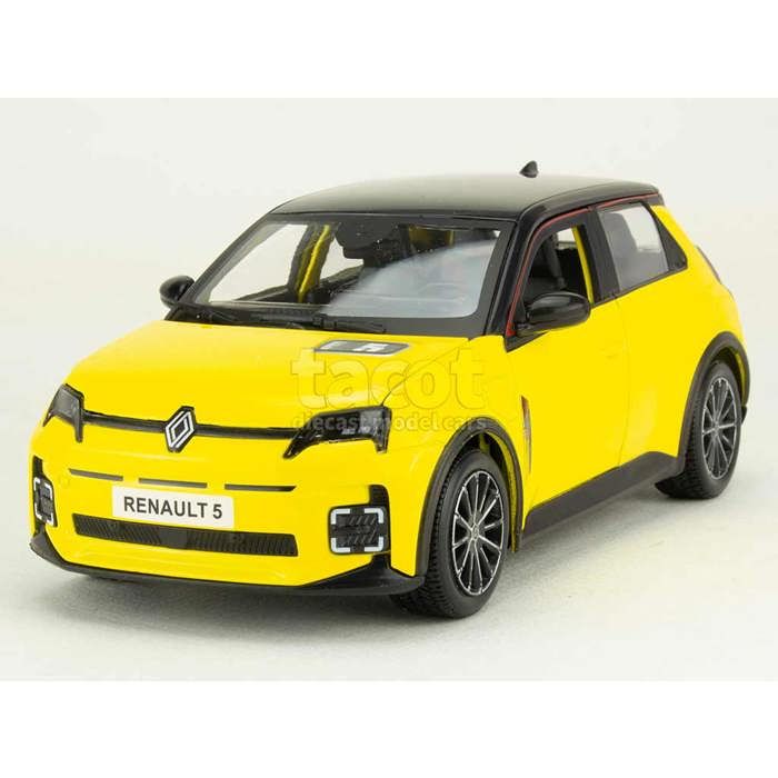 Voiture miniature de collection - BBURAGO - Renault R5 E-Tech 2025 - Échelle 1/24 - Jaune/Noir - Métal Voiture miniature de collection - BBURAGO - Renault R5 E-Tech 2025 - Échelle 1/24 - Jaune/Noir - Métal