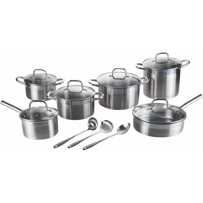 Batterie 15 Pièces En Acier Inoxydable 18/0 Induction Inox Ouichef[EC131]