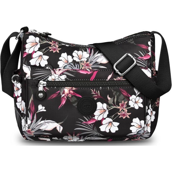 Sac Bandoulière Femme Impermeable Nylon Sac A Main Femmes Avec Bandoulieres Réglable ir Léger Sacoche Sport Bandoulière Multip