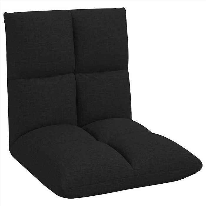 Mode Fauteuil de sol ajustable Noir Tissu - Pour adulte ou enfant - Poids maximal: 110 kg/siège_11935