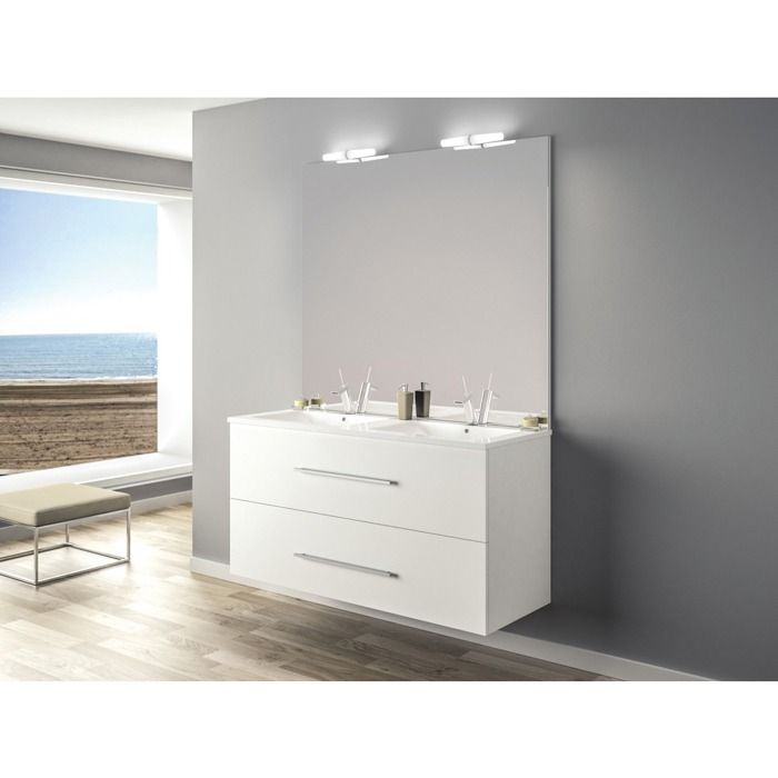 Ensemble Meuble Ancoflash 2 Tiroirs 120cm Anconetti Blanc