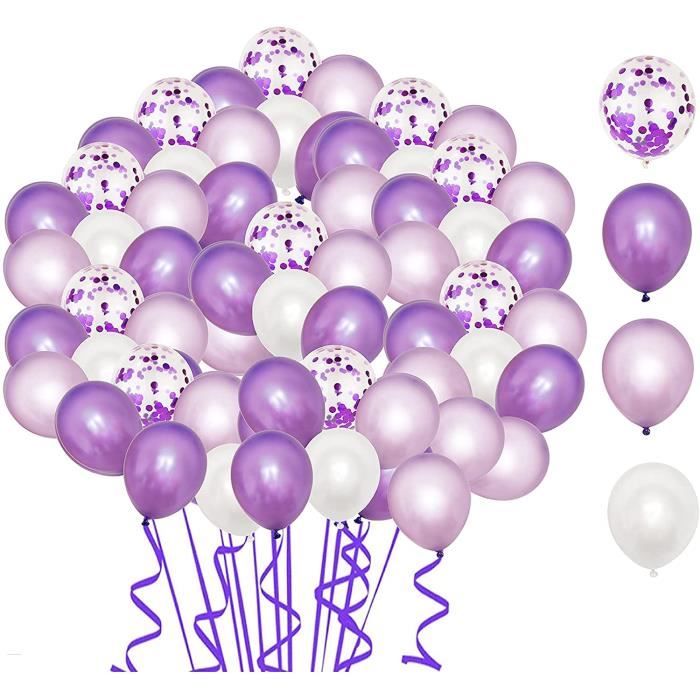 Ballon Violet, Ballon Violet et Blanc 60 Pièces, Ballon Violet Clair, Ballon  Violet Fonce, Ballon Violet Pastel, Ballon Violet[1019] - Cdiscount Maison