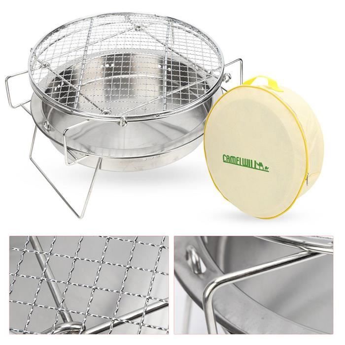Barbecue Pliable Acier Inoxydable SODIAL - Accessoire De Camping, Neuf 7129