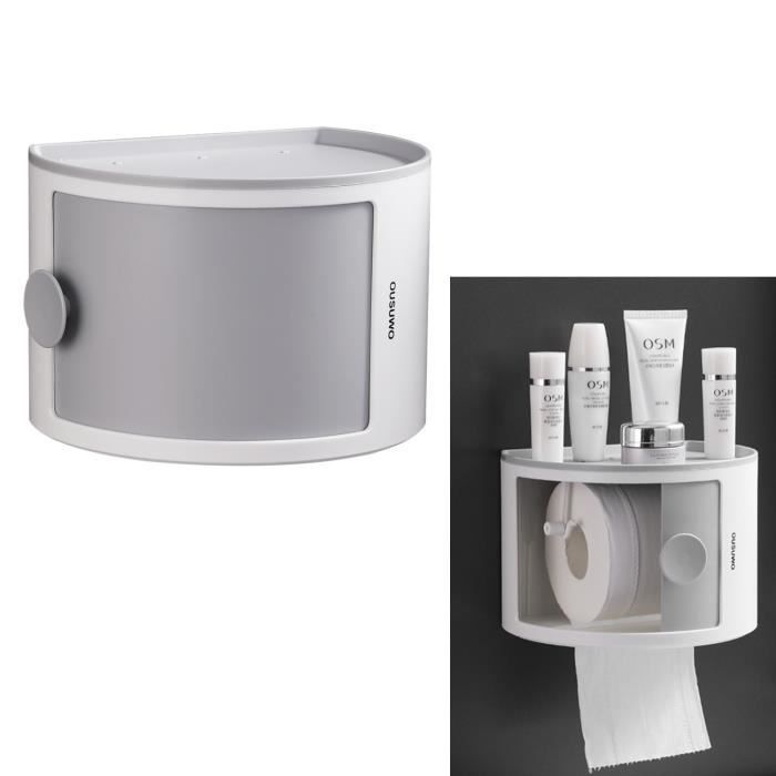 Porte-Papier Toilette, Distributeurs de mouchoirs, Auto-adhésif Distributeur de Papier hygiénique Mural Étanche