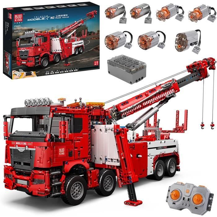 bloc de construction compatible camion de pompiers motorisé modèle assemblage brique enfants 4883 pcs.bazarland30
