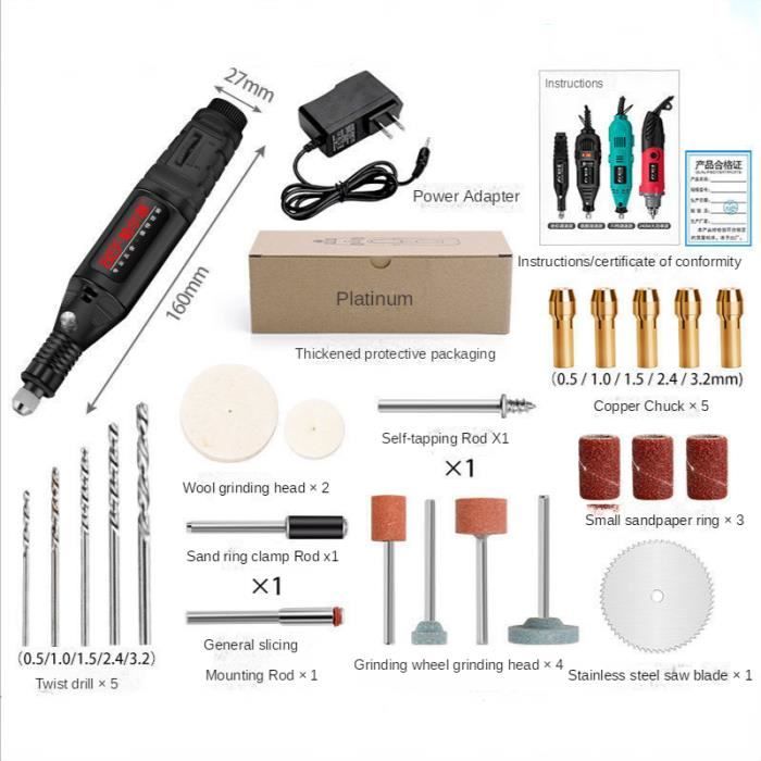 Outils De Polissage De Ponçage, Kit De Broyeur électrique De Brosse Métallique De Roue De Laine
