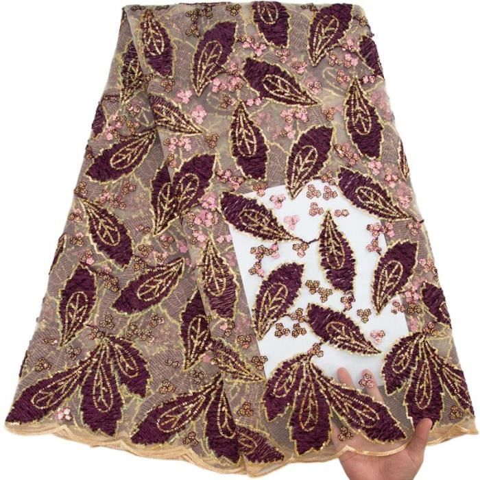 BENECREAT Dentelle Brodée Tulle 1.8m X 25cm - Ruban Floral 3D Pour Robes, Voiles, Rideaux, DIY Couture Et Décoration Maison Vintage