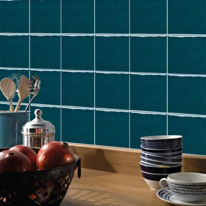 CRE8TIVE Carreaux Adhésifs Hexagonaux Noirs 3D - 4 Pièces 30.5x30.5cm - Pour Crédence Cuisine, Salle De Bain