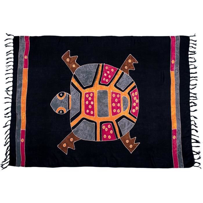 Sarong Paréo En Viscose 170x110 Cm - Jupe Portefeuille Serviette De Plage Unie | Fabriqué à La Main Commerce Équitable