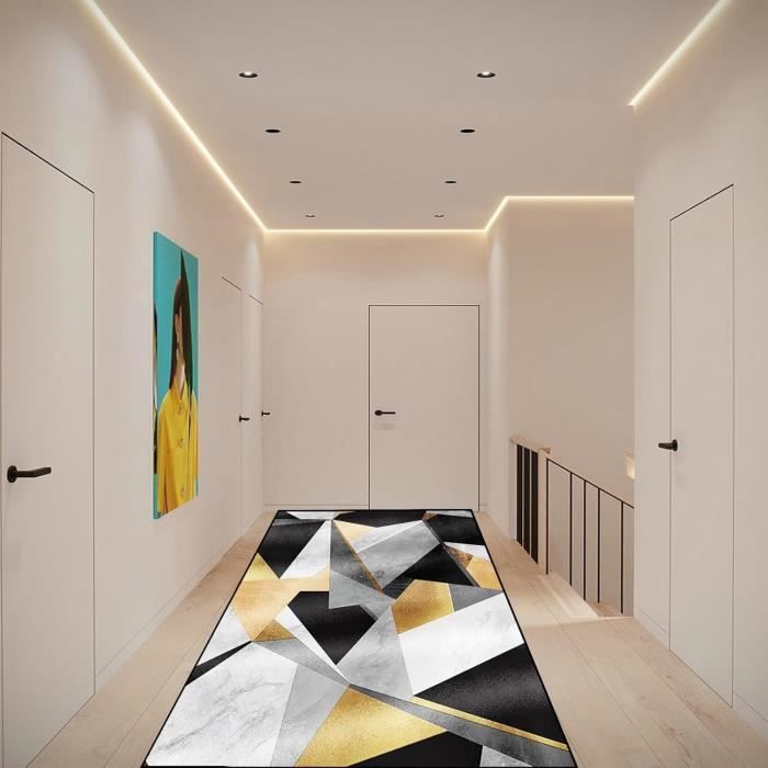 YUANZHI Tapis de Passage sur Mesure 60 x 140 cm Lavable Long Moderne Design  Traditionnel Tapis Entree Interieur Long Facile à Nettoyer pour Cuisine