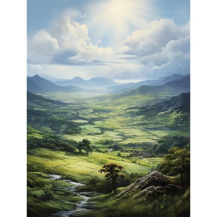 Kit Broderie Point De Croix Chouette – Toile Imprimée 40x50 Cm – Pour Débutants Et Loisirs Créatifs
