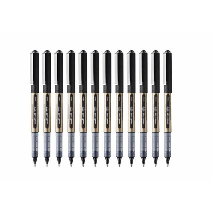 uni-ball Eye Broad UB-150-10 Lot de 12 stylos roller à pointe 1 mm Encre noire - 246959000